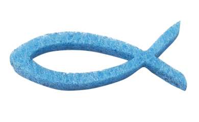 3437485 Filzfisch 30x13x3mm, 12St blau 