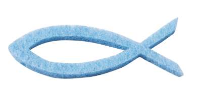 3437490 Filzfisch 44x18x3mm, 12St hellblau 