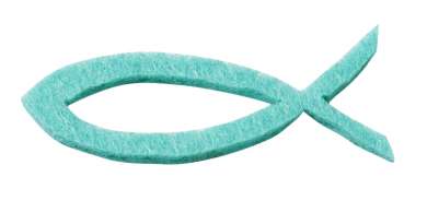 3437493 Filzfisch 44x18x3mm,  12St türkis 