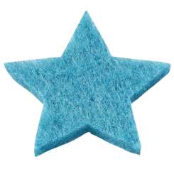 3437514 Filz-Stern 3cm 12St mittelblau 