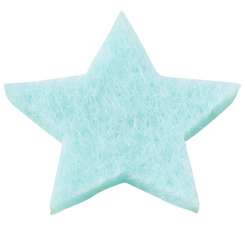 3437515 Filz-Stern 3cm 12St pastelltürkis 