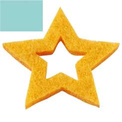 3437525 Filz-Stern 3cm 12St pastelltürkis 