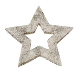 3437564 Filz-Stern 3cm 12St. durchbrochen muschel meliert 