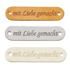 3440005 Label mit Liebe gemacht 45x12mm, 4St braun 
