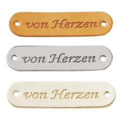 3440009 Label von Herzen 45x12mm, 4St. grau 