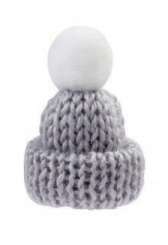 3450224 Strick-Mütze  4,5cm, hellgrau, 2St 
