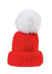 3450231 Strick-Mütze  7cm, rot 
