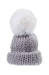 3450232 Strick-Mütze  7cm, hellgrau 