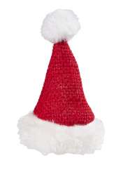 3450904 Nikolaus Mütze 9cm Jute, 5St rot 