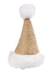 3450905 Nikolaus Mütze 9cm Jute, 5St natur 