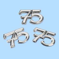 3451061 Streuteile Zahl 75 1,5cm 4St silber 