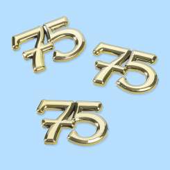 3451062 Streuteile Zahl 75 1,5cm 4St gold 