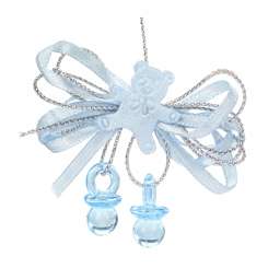 3451100 Schleifchen m.Schnulli blau 2St 