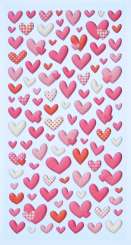 3451111 Sticker Herzen rosa bunt gem. 