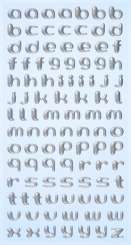 3451113 Sticker Kleinbuchstaben silber 