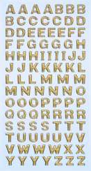 3451115 Sticker Grossbuchstaben gold 