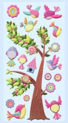 3451250 Softy-Sticker Vögel 