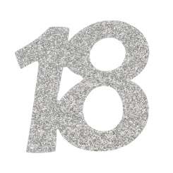 3451434 Jubiläumszahl 18, 6cm 10St silber 
