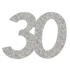3451435 Jubiläumszahl 30, 6cm 10St silber 