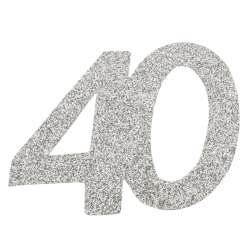 3451436 Jubiläumszahl 40, 6cm 10St silber 