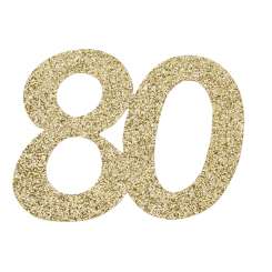 3451443 Jubiläumszahl 80, 6cm  10St gold 