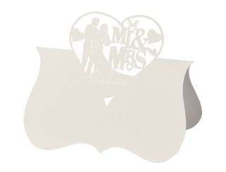 3451487 Tischkarte Mr. & Mrs. II,  11x9cm, 5St. creme 