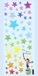 3451652 GLOSSY-Stickers Sterne bunt 