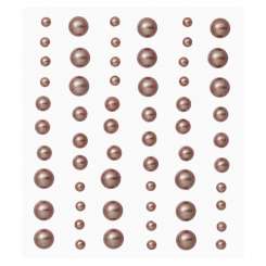 3451765 Stony-Stickers Halbperlen 60St. schoko 