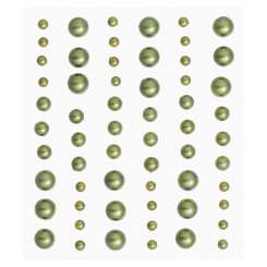 3451767 Stony-Stickers Halbperlen 60St. olive 