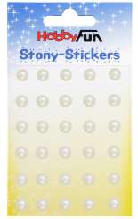 3451789 Stony-Stickers rund 8mm creme 