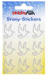 3451863 STONY-Sticker Tauben,kristall,9St. 
