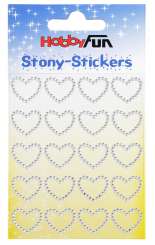 3451864 STONY-Sticker Herzen,kristall,20St. 