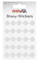 3451867 Stony-Sticker Blumen, 30St. weiss 