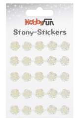 3451868 Stony-Sticker Blumen, 30St. creme 