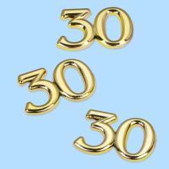 3451923 Streuteil Zahl 30 1,5cm 50St gold 