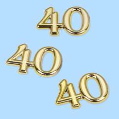 3451925 Streuteil Zahl 40 1,5cm 50St gold 