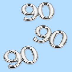 3451928 Streuteil Zahl 90 1,5cm 50St silber 