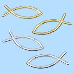 3451937 Streuteile Fisch 3cm 50St gold 