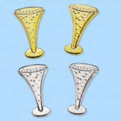 3451983 Sektglas 2.2cm 50St gold 