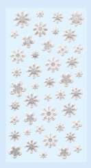 3452226 SOFTY-Sticker Blüten weiss/silber 