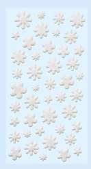 3452228 SOFTY-Sticker Blüten weiss/irisierend 