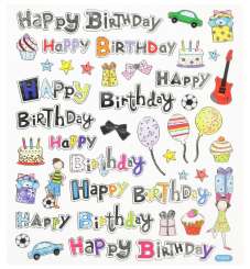 3452346 Hobby-Design Sticker HappyBirthday 