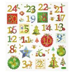 3452367 Design-Sticker Adventszahlen 1-24 