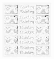 3452433 Sticker Einladung-Fisch III silber 