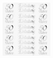 3452435 Sticker Einladung 50 Jahre sil. 