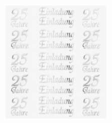 3452437 Sticker Einladung 25 Jahre sil. 