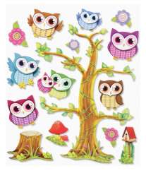 3452538 3 D Sticker XXL Eulen III 