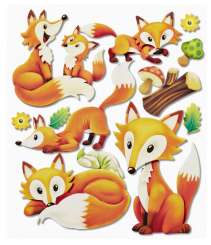 3452547 3 D Sticker XXL Füchse I 