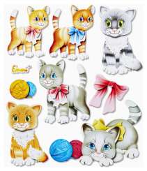 3452555 3 D Sticker XXL Katzen 