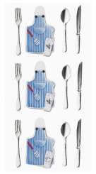 3453029 Sticker Dinner 6 Teile sort. 